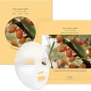 Glow Up With Dr.Althea Vita Vitamin C & Niacinamide Sheet Mask for Even Skin Tone & Moisturized Glow - 5 Pack Vegan Korean Skincare
