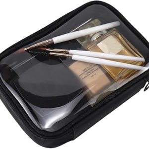 Clear Toiletry Bag for Travel - TSA Approved Makeup Case for Airplane Carry On Luggage Accessories