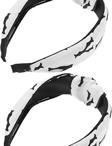 2 Pack Bow Headbands for Women - Fashionable Wide Headband Hair Hoops for Yoga & Makeup