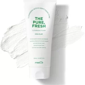 Cica Clay Foam Cleanser for Oily & Sensitive Skin - Detox, Soothe & Deep Clean Pores with Centella & Kaolin Clay - Gentle Plant-Based Face Wash