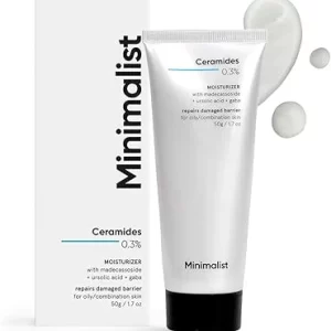 CeraVe Hydrating Facial Moisturizer with Ceramides and Hyaluronic Acid | Non-Comedogenic Lightweight Face Lotion for Oily Skin | 1.7 Oz