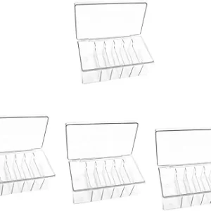 Lash Extension Tools Organizer Box Kit - Makeup Storage for 4pcs Lash Extension Holder Tools, Cosmetics Box With Makeup Brush Holder