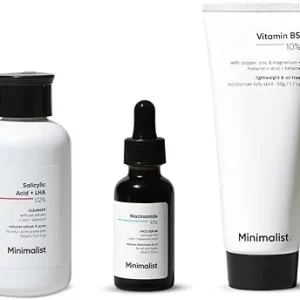 Minimalist Oil Control Skincare Kit with Face Wash, Serum and Moisturizer - WooCommerce SEO Title