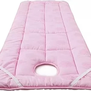 Square/Round Massage Table Pad Topper Cushion for Therapists with Elastic Bands, Breathing Hole and Washable Cover (80x185cm)