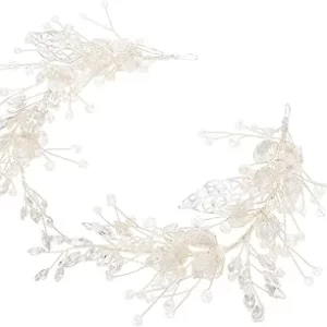 Bride Pearl Hairpin Leaf Wedding Jewelry Set for Special Occasions
