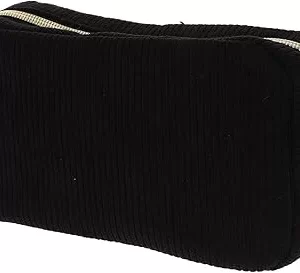 Women's Large Corduroy Makeup Bag for Travel Toiletries by Homoyoyo (100 characters)