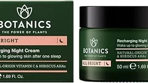 Vitamin C Night Cream with AHA for Glowing, Hydrating & Smoothing Skin - Vegan & Cruelty-Free Face Moisturizer for Women & Men - 1.69oz