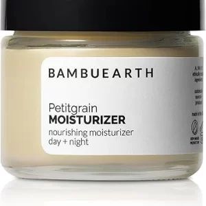 BambuEarth Organic Petitgrain Face Moisturizer with Jojoba Oil & Shea Butter - Vegan Skincare for Healthy Glowing Skin - EWG Certified (1.5 oz)