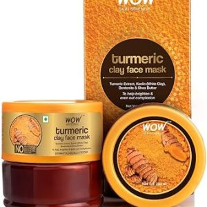 Turmeric Clay Face Mask - Brighten, Rejuvenate & Cleanse Skin - Even Complexion Without Blemishes - Bentonite & Kaolin Clay Mask
