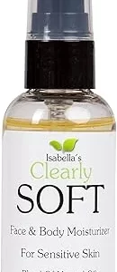 Cleary SOFT Gentle Face and Body Oil for Dry Sensitive Skin - Moisturize, Soothe and Hydrate - Organic Ingredients - Smooth, Soft Skin - Made in USA - 2 oz