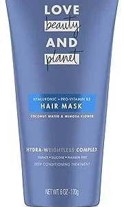 Love Beauty and Planet Coconut Water & Mimosa Flower Hair Mask for Dry Hair - Sulfate, Silicone & Paraben Free - 6 oz