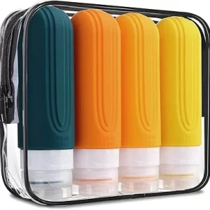 Travel Bottles for TSA Toiletries - 3oz Refillable Leak Proof BPA Free Containers