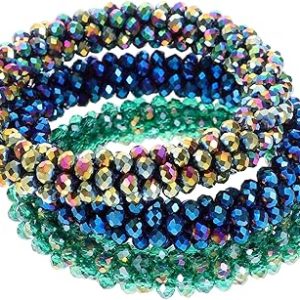 Crystal Hair Ties Bracelet for Girls & Women - Fashion Accessory Ponytail Holders by Beaupretty