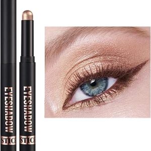 Cocoa Brown Matte Cream Eyeshadow Stick - Waterproof Long Lasting High Pigment Crease Proof Glitter Eye Shadow Crayon Highlighter and Eyeliner - 100 Characters
