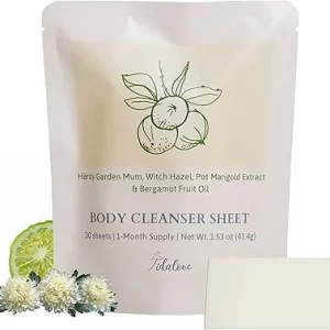 HJA Soap Sheets Lavender Body Wash - 30 Eco-Friendly Pre-Portioned Sheets, Vegan, SLS-Free (up to 60 Washes)