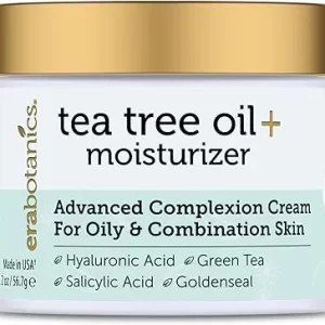 Tea Tree Oil Face Moisturizer for Oily Skin - Balancing Moisturizer with 7X Natural Ingredients - Hydrating and Non-Greasy