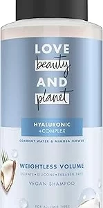 Love Beauty and Planet Thin and Fine Hair Volume Shampoo with Hyaluronic Acid, Coconut Water and Mimosa Flower - 13.5 oz
