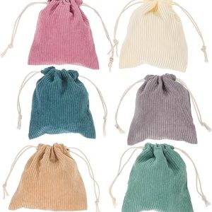 Mini Makeup Pouch Set Portable Small Cosmetic Bag Organizer for Travel - 6 Pack Drawstring Bags